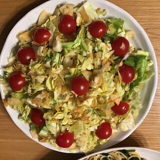 野菜が進む、９歳が作ったポテトチップスサラダ★♪